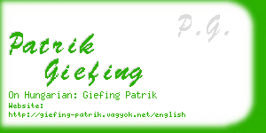 patrik giefing business card